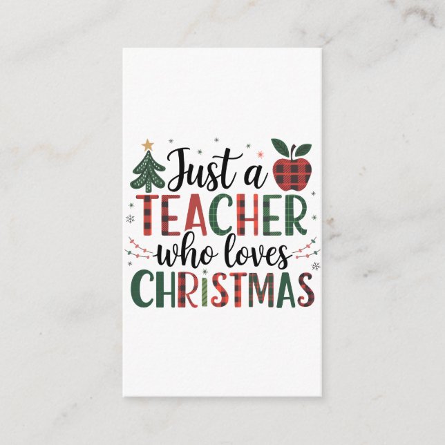 Carte D'accompagnement Cadeau pour Enseignant | Juste un Enseignant qui A (Devant)