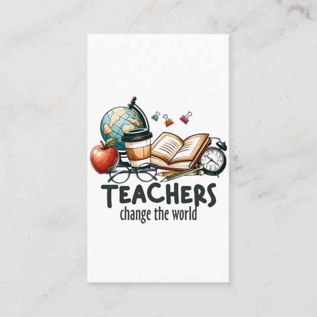 Carte D'accompagnement Cadeau pour Enseignant | Les Enseignants Changent  (Devant)