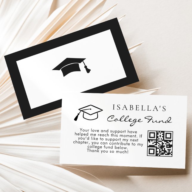 Carte D'accompagnement Cadeau pour les études Code Qr Simple Diplôme (Créateur téléchargé)