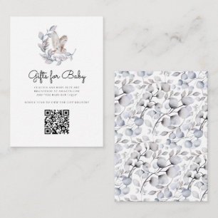 Carte D'accompagnement Cadeaux d'animaux de forêt d'hiver Baby shower Cod