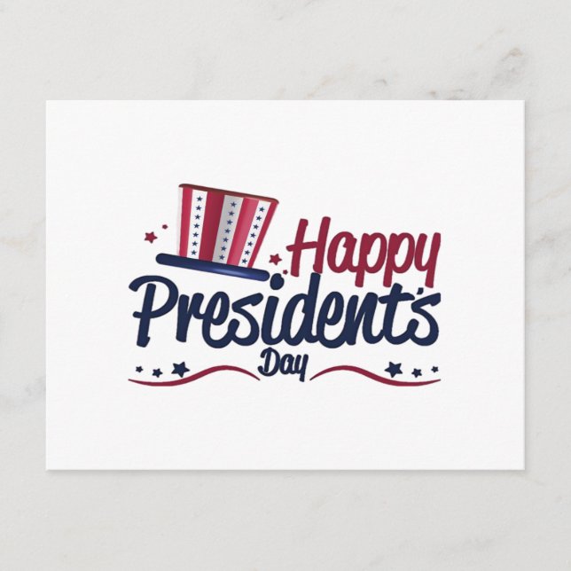 Carte D'accompagnement Cadeaux de conception de jour de président heureux (Devant)