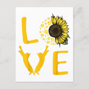 Carte D'accompagnement Cadeaux De Tournesol Chat Pour Amoureux de les cha
