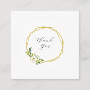 Carte D'accompagnement Cadre Floral Rose Blanche Luxueux