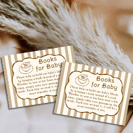 Carte D'accompagnement Cafe Bebe Livres Pour Bébé Demande Baby Shower