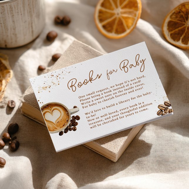 Carte D'accompagnement Café brassage moderne Livres thématiques pour bébé (Modern Brewing Coffee Themed Books for Baby Enclosure Card)