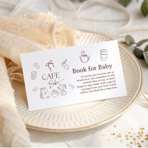 Carte D'accompagnement Cafe Café Bébé Livre de Brewing pour Baby Shower