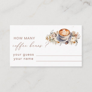 Carte D'accompagnement Café Combien de fèves de café jeu de Fête des mari