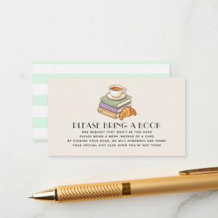 Carte D'accompagnement Cafe Français Bébé Livre Demande Baby Shower