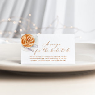Carte D'accompagnement Café minimaliste Recette pour que la mariée soit
