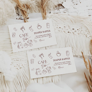 Carte D'accompagnement Cafe Theme Cafe Bebe Brasse Baby Shower Couche