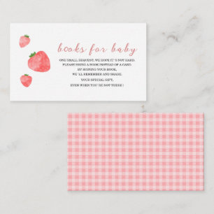 Carte D'accompagnement Cahiers de baby shower de fraise Watercolor pour b
