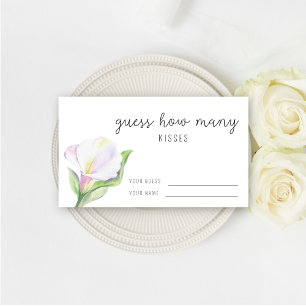Carte D'accompagnement Calla - Devinez combien de baisers jeu de mariage