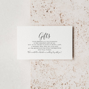 Carte D'accompagnement Calligraphie Cadeaux de mariage officiels