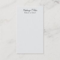 Calligraphie classique Élégante Plaque Gris simple