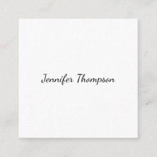 Carte D'accompagnement Calligraphie Élégant Simple Nom Plain