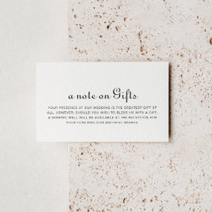 Carte D'accompagnement Calligraphie minimaliste Mariage désirant bien