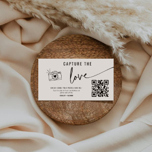Carte D'accompagnement Calligraphie moderne Capture Le code QR d'amour