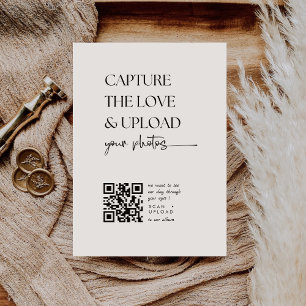 Carte D'accompagnement Calligraphie moderne Capture Le code QR d'amour