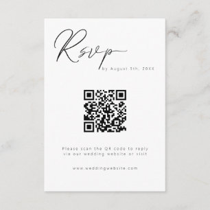 Carte D'accompagnement Calligraphie moderne Code QR