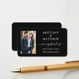 Carte D'accompagnement Calligraphie moderne Photo Registre de mariage Noi