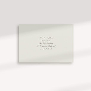 Carte D'accompagnement Calligraphie officielle Mariage de réception class