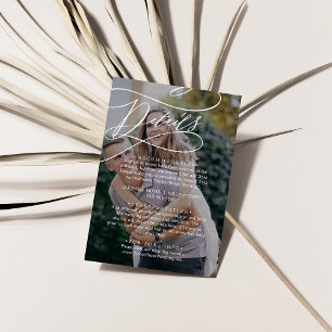 Carte D'accompagnement Calligraphie romantique noir Détails de la photo s