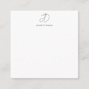 Carte D'accompagnement Calligraphie tendance monogramme classique
