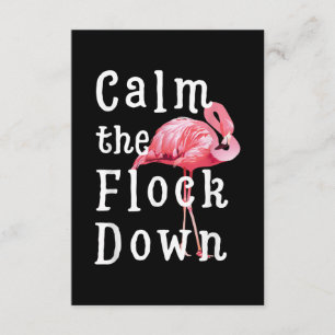 Carte D'accompagnement Calmer le troupeau Flamingo Girl Flamingo drôle