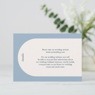 Carte D'accompagnement Camila Dusty Blue Arch Mariage moderne