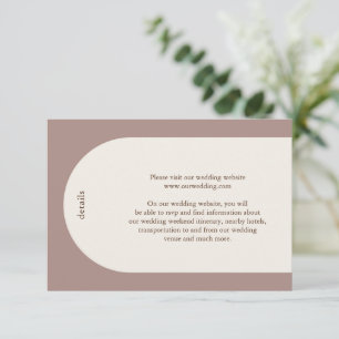 Carte D'accompagnement Camila Taupe Arch Mariage moderne