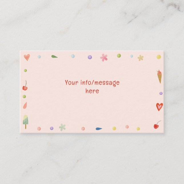 Carte D'accompagnement Camion glace Scoops of fun anniversaire de enfant (Devant)