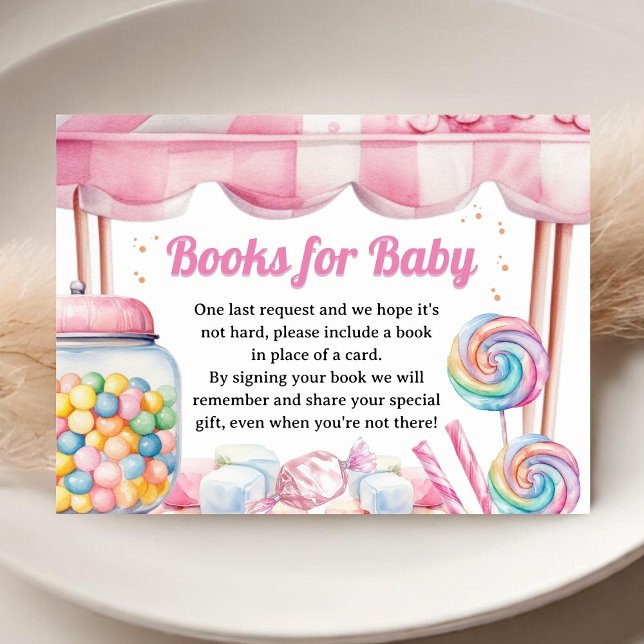 Carte D'accompagnement Candyland Baby showers Livres Pour Bébé (Créateur téléchargé)
