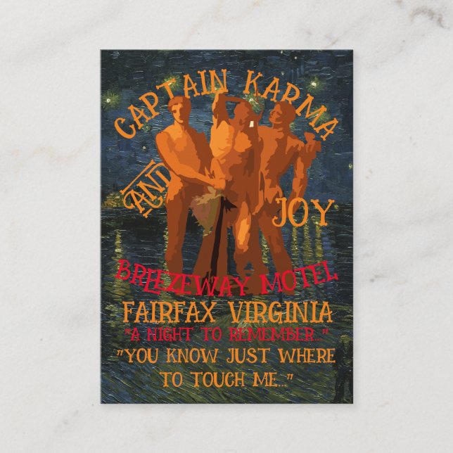 Carte D'accompagnement Captain Karma & Joy Breezeway Motel Fairfax VA (Devant)