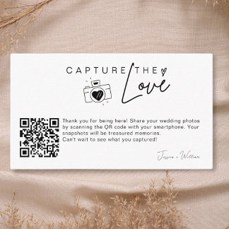 Carte D'accompagnement Capture de mariage moderne Code Qr de l'amour