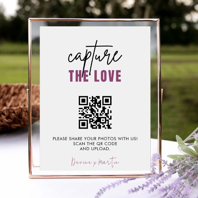 Carte D'accompagnement Capture de script moderne Le code QR d'amour (Créateur téléchargé)