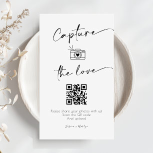 Carte D'accompagnement Capture de script moderne Le code QR d'amour