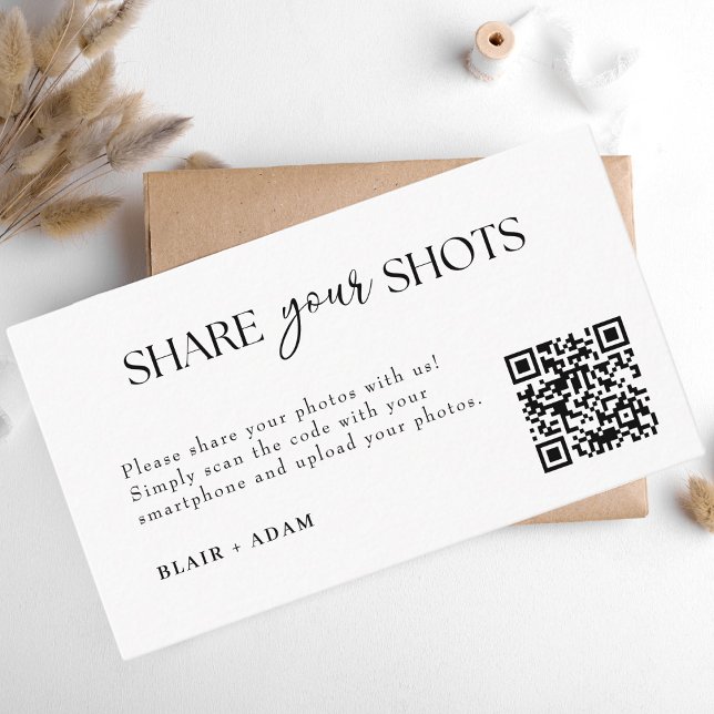 Carte D'accompagnement Capture de script moderne Le code QR d'amour (Créateur téléchargé)