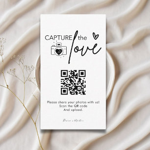 Carte D'accompagnement Capture de script moderne Le code QR d'amour