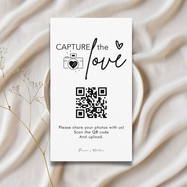 Carte D'accompagnement Capture de script moderne Le code QR d'amour (Créateur téléchargé)