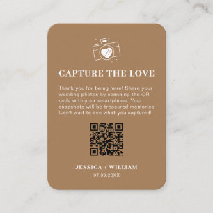 Carte D'accompagnement Capture minimale du code QR d'amour