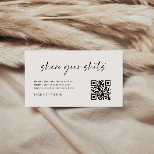 Carte D'accompagnement Capture moderne et élégante Le code QR d'amour