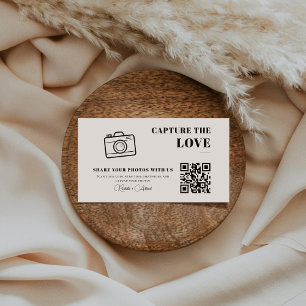 Carte D'accompagnement Capture moderne et élégante Le code QR d'amour