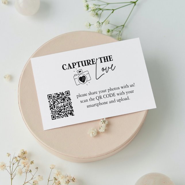 Carte D'accompagnement Capture personnalisée Le code Qr Mariage d'amour (Créateur téléchargé)