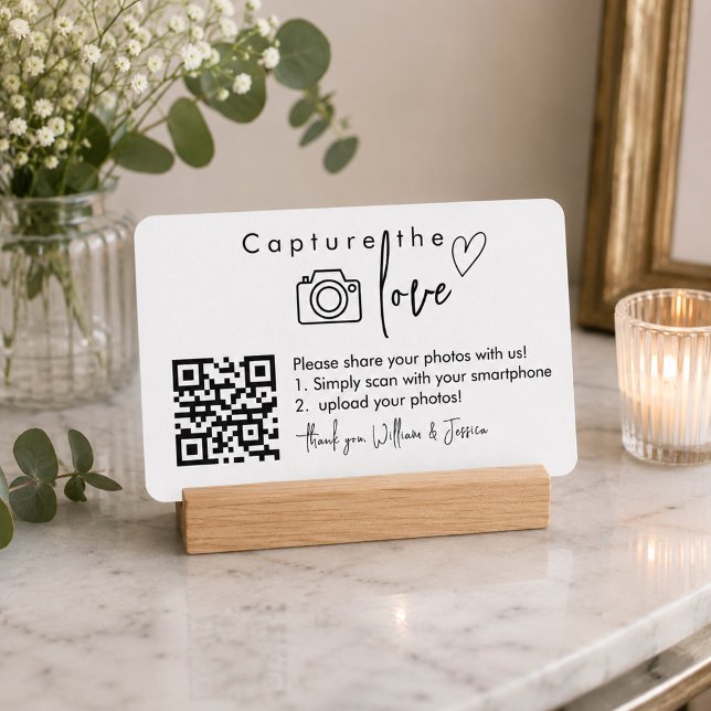 Carte D'accompagnement Capturer le code QR de l'amour, enseignes de photo (Créateur téléchargé)