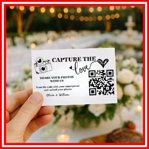 Carte D'accompagnement Capturez L'Amour Partagez Le Mariage Love QR Code