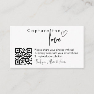 Carte D'accompagnement Capturez le code QR d'amour, Signes photo Mariages