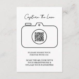 Carte D'accompagnement Capturez le code QR de partage de photos de l'amou