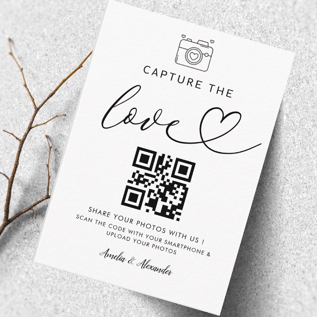 Carte D'accompagnement Capturez Le Code Qr Love - Mariage Photo Signal (Créateur téléchargé)