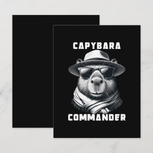 Carte D'accompagnement Capybara avec lunettes de soleil Capy Commander