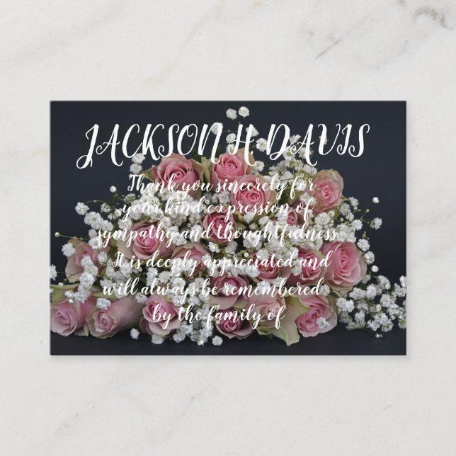 Carte D'accompagnement Cardinal Funeral Thank You Note Card (Devant)